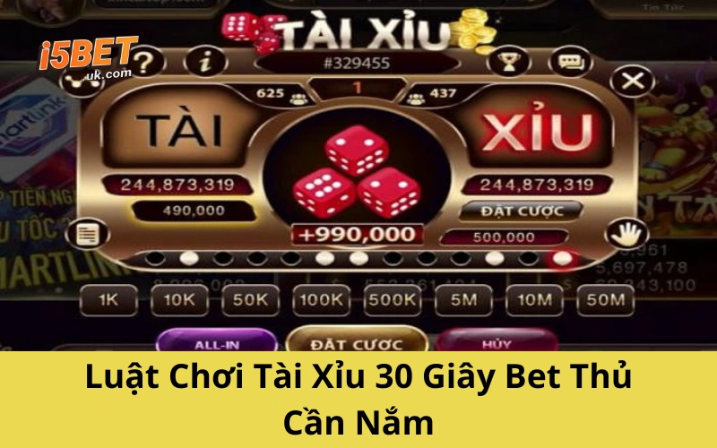 Luật Chơi Tài Xỉu 30 Giây Bet Thủ Cần Nắm