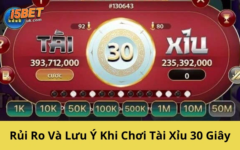 Rủi Ro Và Lưu Ý Khi Chơi Tài Xỉu 30 Giây